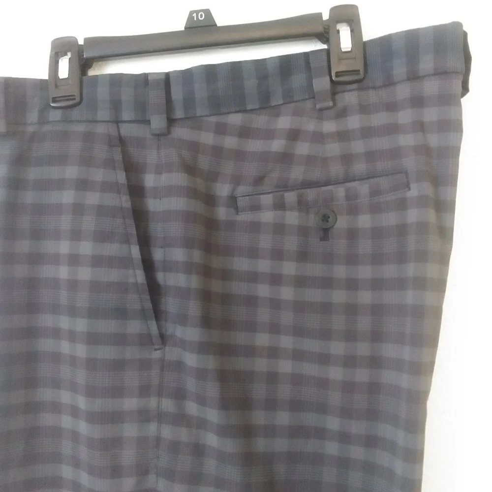 Nike Golf Men's Shorts, Grey Plaid, 38 waist